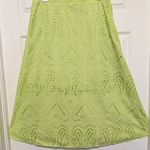 Milk&Honey Bright Green Eyelet Skirt Set Crop Top Maxi Midi Large Boho Spring Photo 5