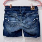 American Eagle Bermuda denim raw hem shorts sz 0 Photo 2