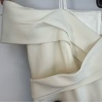 NWT Theia Black/Ivory Crisscross Off the Shoulder Color Block Jumpsuit Size 10 Black Photo 12