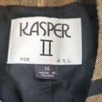 Kasper II for A.S.L. Blazer & Skirt Suit Set Plaid Brown 14 Photo 1