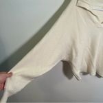 Dreamers by Debut Collared Dolman Sleeve Sweater Cream M/L White Size L Photo 4
