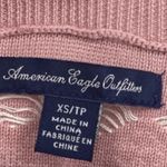 American Eagle Outfitters Dusty Rose Knit Lace Sweater Photo 6