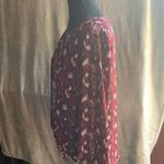 Fun2Fun navy floral print V-neck size small blouse top Long sleeve Photo 4