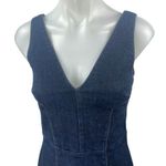 Topshop  Moto Blue Chambray Sleeveless Mini A-Line Denim Jeans Tank Dress Size 2 Photo 2
