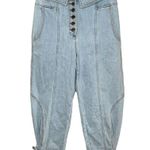Ulla Johnson Kingston Denim Fold Over Button Fly Jogger jeans Size 6 Photo 0