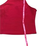 90s Vintage Contempo Casuals Red Textured High Neck Stretchy Tank Top Medium Photo 2