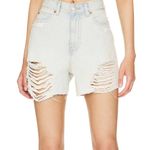 Dr. Denim  Cutoff Destroyed Denim Short Size 30 High Rise Light Wash Rigid NEW Photo 0