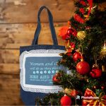 Funny Blue Denim with Lace Unlined Open Top Tote for Pet Lovers Photo 7