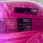 Kut from the Cloth Acid Wash Pink High Rise Jane Stretch Denim Shorts Size 8 Photo 6
