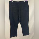 Maternity Black Denim Jeans Adjustable Waist Size 12/14 Bootcut 100% Cotton Photo 2