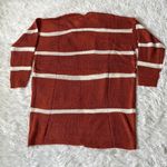 Fantastic Fawn   Women’s duster Knit cardigan in Rust & Ivory stripes size Small Photo 5