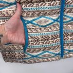 Ariat Ideal Down Western Aztec Vest Large White Blue Brown Polyester Pockets Photo 3