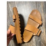 Sorel Roaming Buckle Slide Sandals Tan Platform Lug Sole Women 9.5 Beach Summer Photo 2