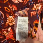 Old Navy Old Navy Split Neck floral Poet Blouse red orange size medium Photo 5