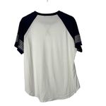 Boutique  NXH White & Black Baseball Crewneck Short Sleeve T-Shirt XL Photo 2