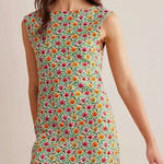 New!‎ BODEN Sleeveless Jersey Shift Dress Green, Enchanting Bloom, size 6R Green Photo 0
