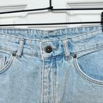 The Ragged Priest  Denim Mini Skirt with Black and Yellow Trim MEDIUM Photo 1