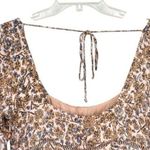 Free People Women's Boheme Milkmaid Dress Flounce Mini Floral Ivory Long Sleeve Photo 10