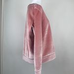 Maje Pink Torina Velvet Velour Long Sleeve Crew Neck Sweatshirt Size Large Photo 5