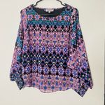 Jennifer Lopez Multicolor Patterned Blouse Photo 0
