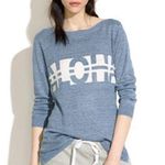 Madewell Aloha Graphic Ferry Linen Sweater in Blue Size XS Photo 0
