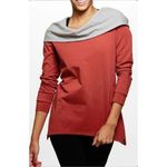 Satva  Organic Cotton Cowl Neck Long Sleeve Hoodie Sweatshirt Size Medium Photo 1