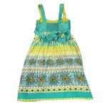 Donna Morgan Vintage Silk Womens Size 6 Geometric Floral Print Midi Dress Photo 4