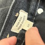 Madewell Womans Black High Rise Waist Denim Shorts Raw Hem Size 26 Photo 3