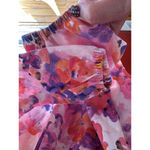 Adyson Parker  Womans Plus Size1X Floral Watercolor Blouse Tie Neck Spring NEW Photo 3