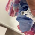 J.Crew  Belted Metallic Stripe Tiered Mini Dress Medium Petite Pink Purple Blue Photo 7