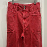 Isabel Marant NWT Étoile Tess High Rise Red Denim Jeans Sz 34 US 2 Photo 5