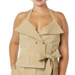 Making the Cut Deconstructed Strapless Corset halter Top size Medium corduroy Photo 0