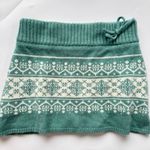 Old Navy Vintage Fair Isle Y2K 2000’s Apres Ski Green Mini Skirt Size XS Boho Hippie Photo 0