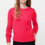 J.Crew  Alpaca Merino Wool Sweater Hot Pink Button Detail Crewneck Size XSmall Photo 0