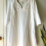 Malvin Of Hamburg Germany• 100% Linen Shift Dress• Sz 8 White Photo 0