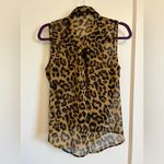 Edge  Leopard print button down blouse Photo 3