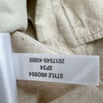 Madewell Linen Blend Pull On Straight Crop Pant Pockets Natural Beige US 00 NWT Photo 9