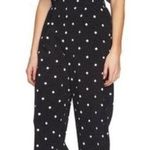 1. State   BLACK WHITE POLKADOT JUMPSUIT OPEN BACK COLD SHOULDER HIGH NECK XS Photo 0