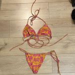 iNAMORATA Pink and Yellow Bikini Size M Photo 0