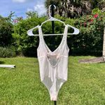 Victoria's Secret  Dream Angels Cream Lace Teddy Bodysuit Size 32B Photo 3