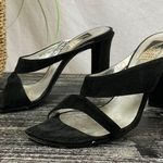 Charles Jourdan black Cutout suede Strappy Open Toe Heel shoes 7 Photo 0