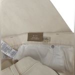 Madewell Kick Out Flare Jeans Size 31 NWT Ecru beige Raw Hem Full Length Photo 5