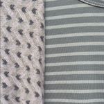 LuLaRoe Set Carly Striped Dress XS Sarah Textured Cardigan Duster S Gray Pink Photo 12