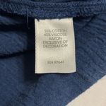 J.Jill Embroidered Boho Peasant Tunic Top Navy Blue Crinkle Gauze Size M Size M Photo 2