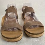 Lucky Brand Gadine Espadrille Sandal Women's 8.5M Tan Suede Ankle Strap Open Toe Photo 2