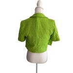 INDEFEIR Lime Green Boucle Crop Blazer Jacket Size XS Photo 3