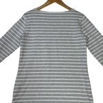 Vineyard Vines Dress Sz S Shirt Gray White Striped Cotton 3/4 Sleeves Photo 4