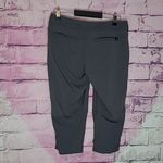 prAna  GRAY SHIRRED OPEN SIDE KNEE CAPRI ADJUSTABLE BELT WAIST PANTS WOMENS 2 Photo 1