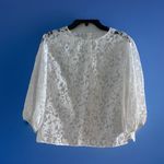 Akris Punto New Puff-Sleeve Blouse Kaleidoscope Organzino Detail. Size 10 $695 Photo 2