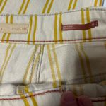 Anthropologie NWT  Pilcro The Icon Flare Jeans Yellow Textured Stripe size 27 Photo 4
